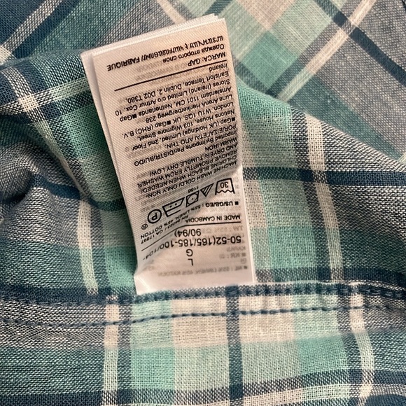 GAP | Standard Multi Color Short Sleeve Flannel | L - Picture 5 of 5